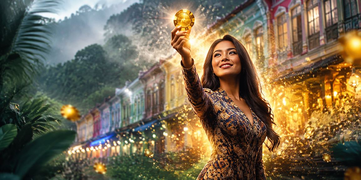 Pemain wanita berbatik di Pulau Pinang membuat deposit bonus ke akaun permainan popular d20n