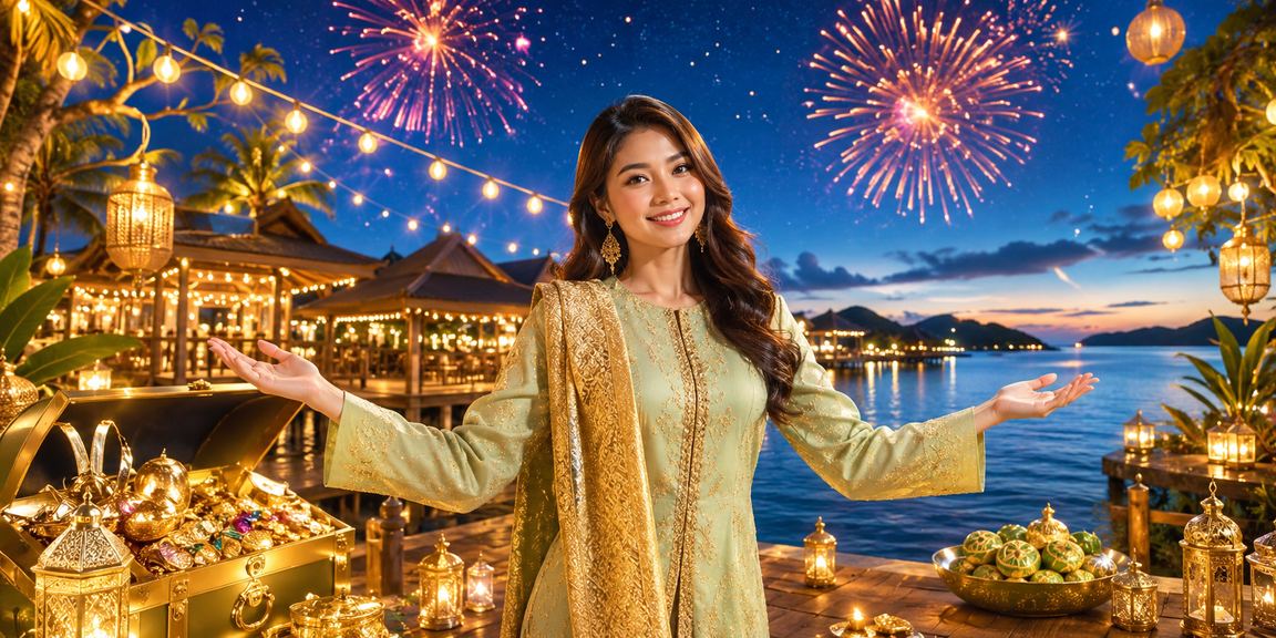 Pemain Malaysia dari Terengganu membuat deposit semasa perayaan Hari Raya di platform d20n